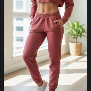 Gymshark Women's Pink Casual Pants Joggers Size M